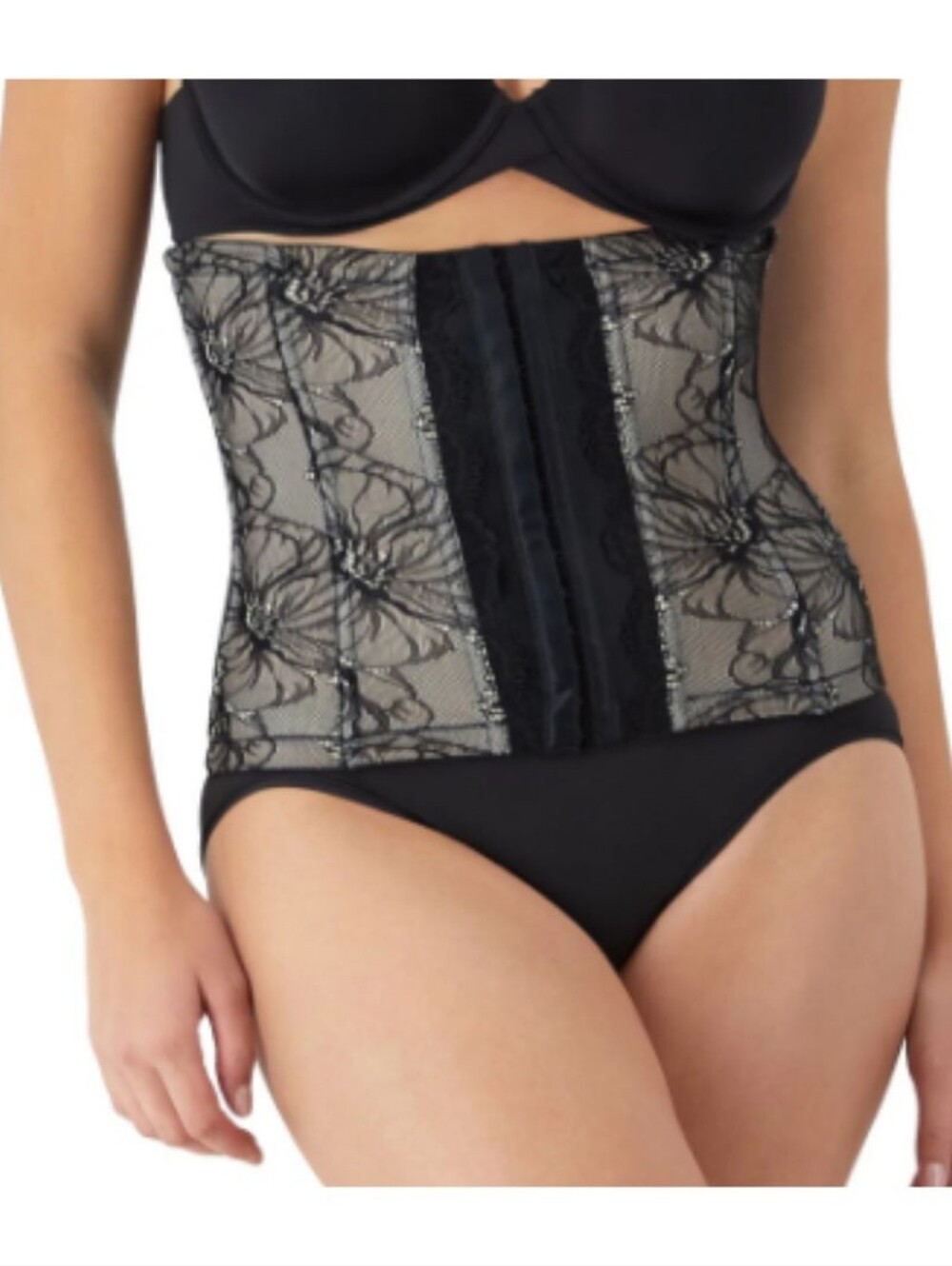 Maidenform Black Lace Waist Cincher Shapewear